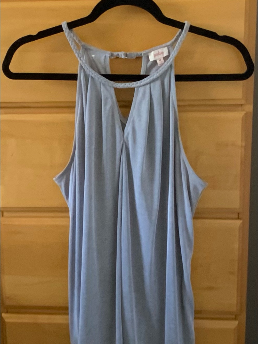 Pixley Stitch Fix Light Gray Braided Halter Tank